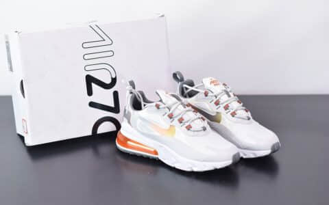 耐克Nike Air Max 270 React炫彩米白气垫运动鞋纯原版本 货号：CD6615-100