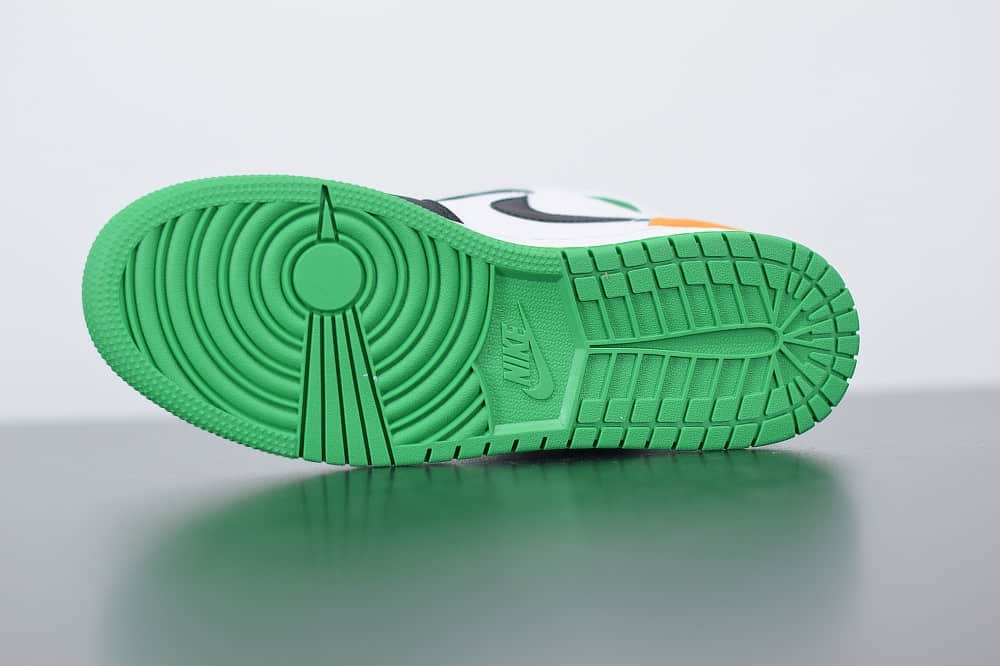 乔丹Air Jordan 1 Retro Mid SE GS'Nike Hoops' AJ1中帮白绿拼接女子篮球鞋纯原版本 货号：BQ6931-101