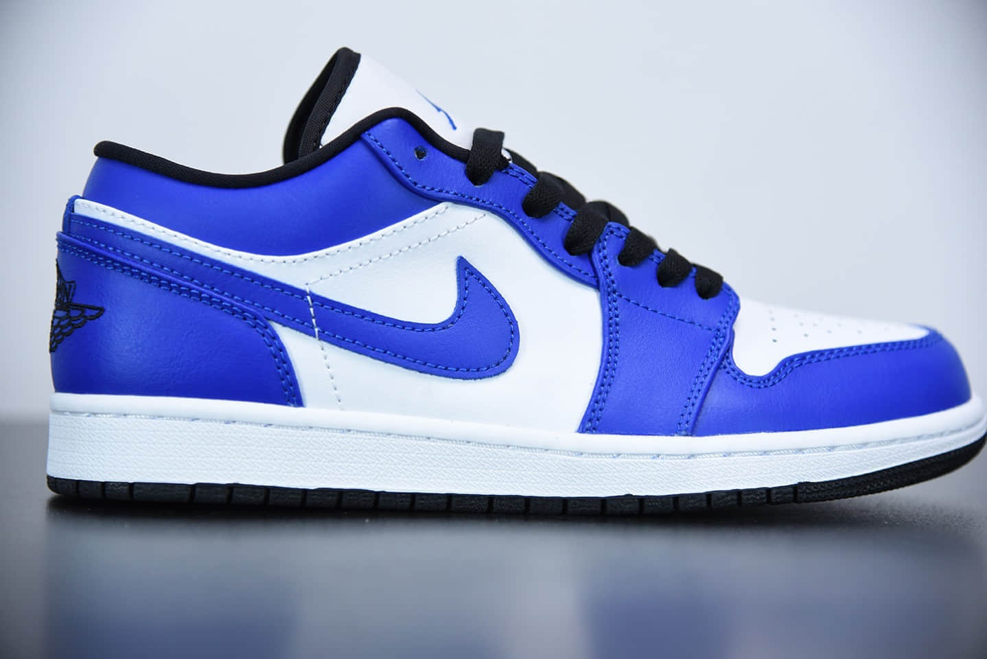 乔丹Air Jordan 1 Low “Game Royal”低帮白蓝小闪电板鞋纯原版本 货号：553558-124