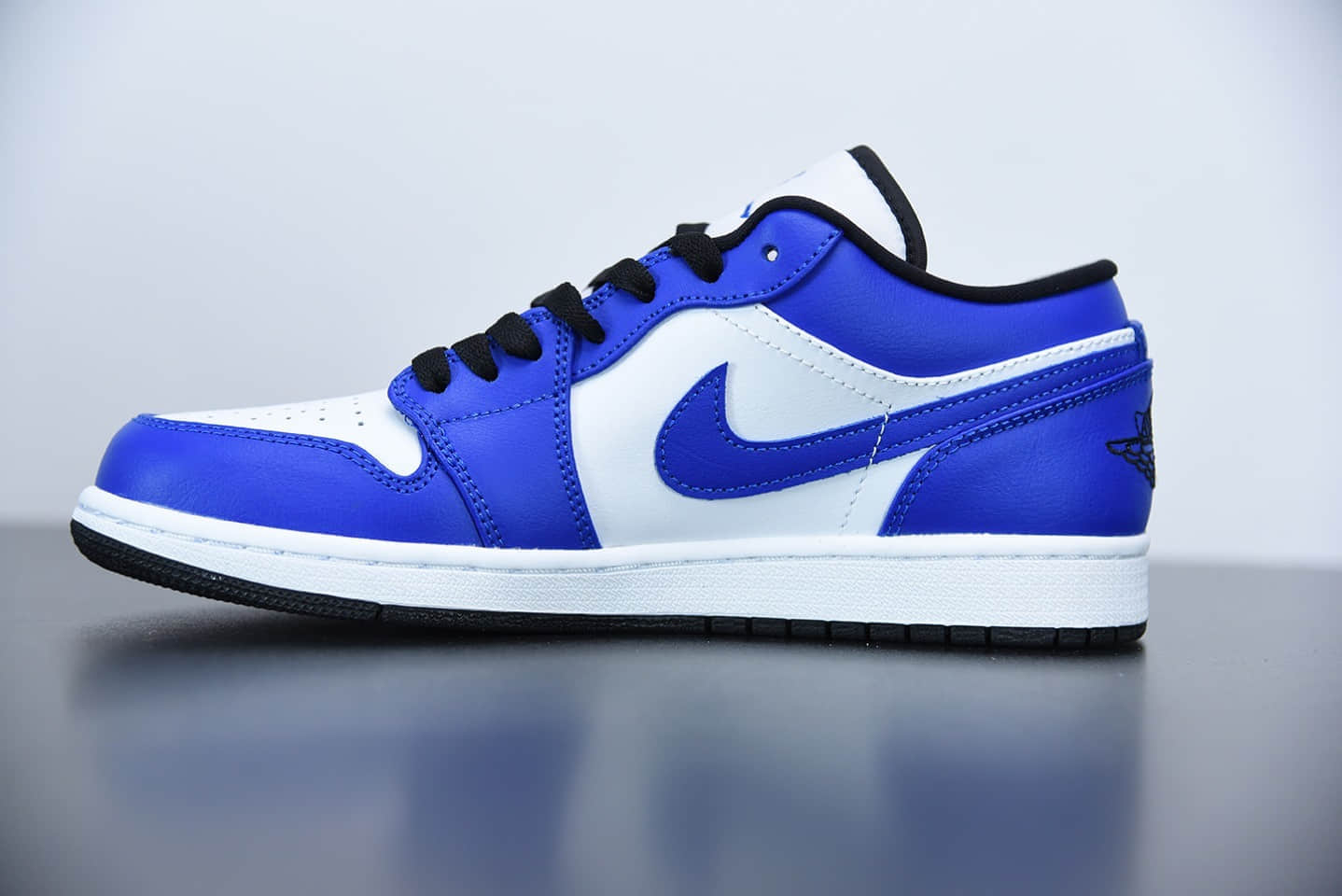 乔丹Air Jordan 1 Low “Game Royal”低帮白蓝小闪电板鞋纯原版本 货号：553558-124