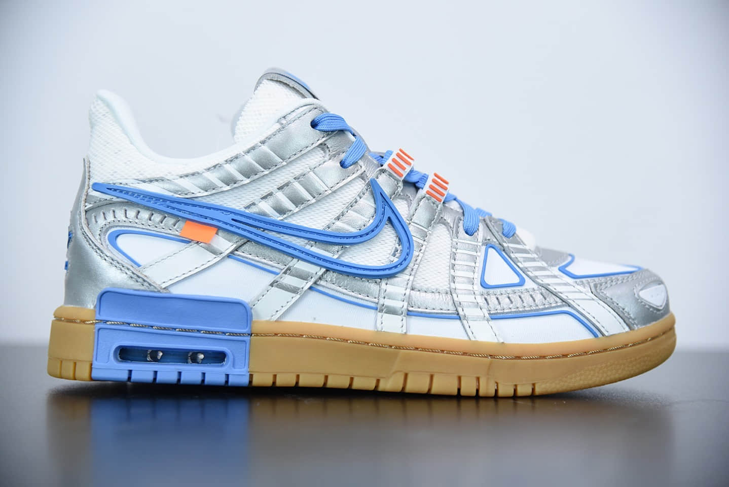 耐克OFF-WHITE x Nike Air Rubber Dunk北卡蓝欧洲限定联名款纯原版本 货号：CU6015-100