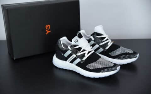 阿迪达斯adidasY-3 pureboost y3太极黑白运动休闲鞋纯原版本 货号：AQ5731