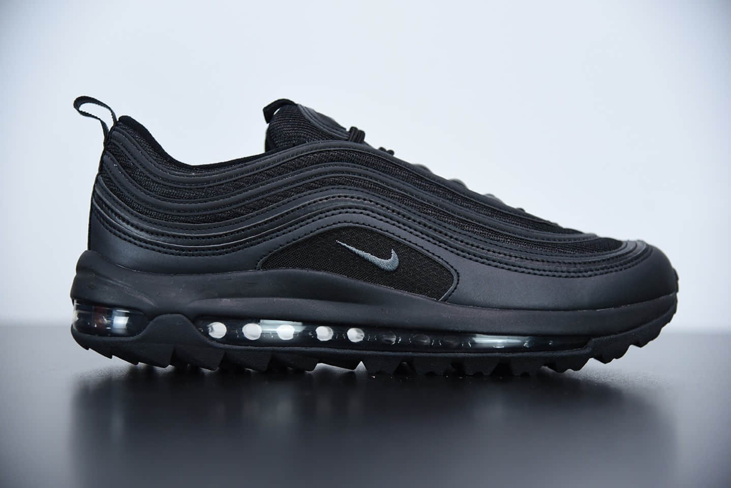 耐克Nike Golf Air Max 97G黑子弹头高尔夫球鞋纯原版本 货号：CI7538-101