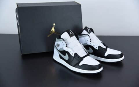乔丹Air Jordan 1 Mid “White Shadow中帮黑白灰影子板鞋纯原版本 货号：554724-073