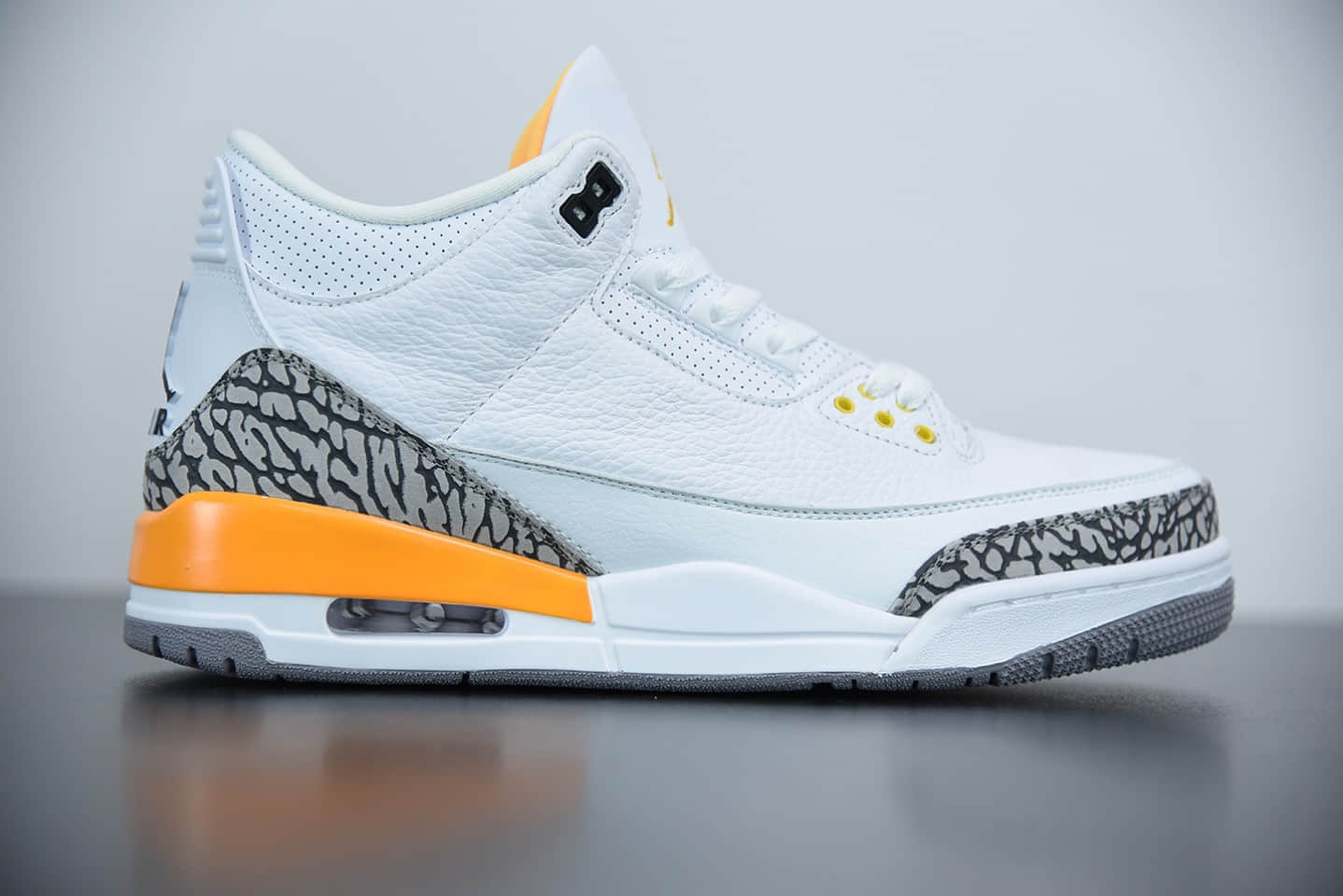 乔丹Air Jordan 3 “Laser Orange”爆裂纹湖人配色篮球鞋纯原版本 货号：CK9246-108