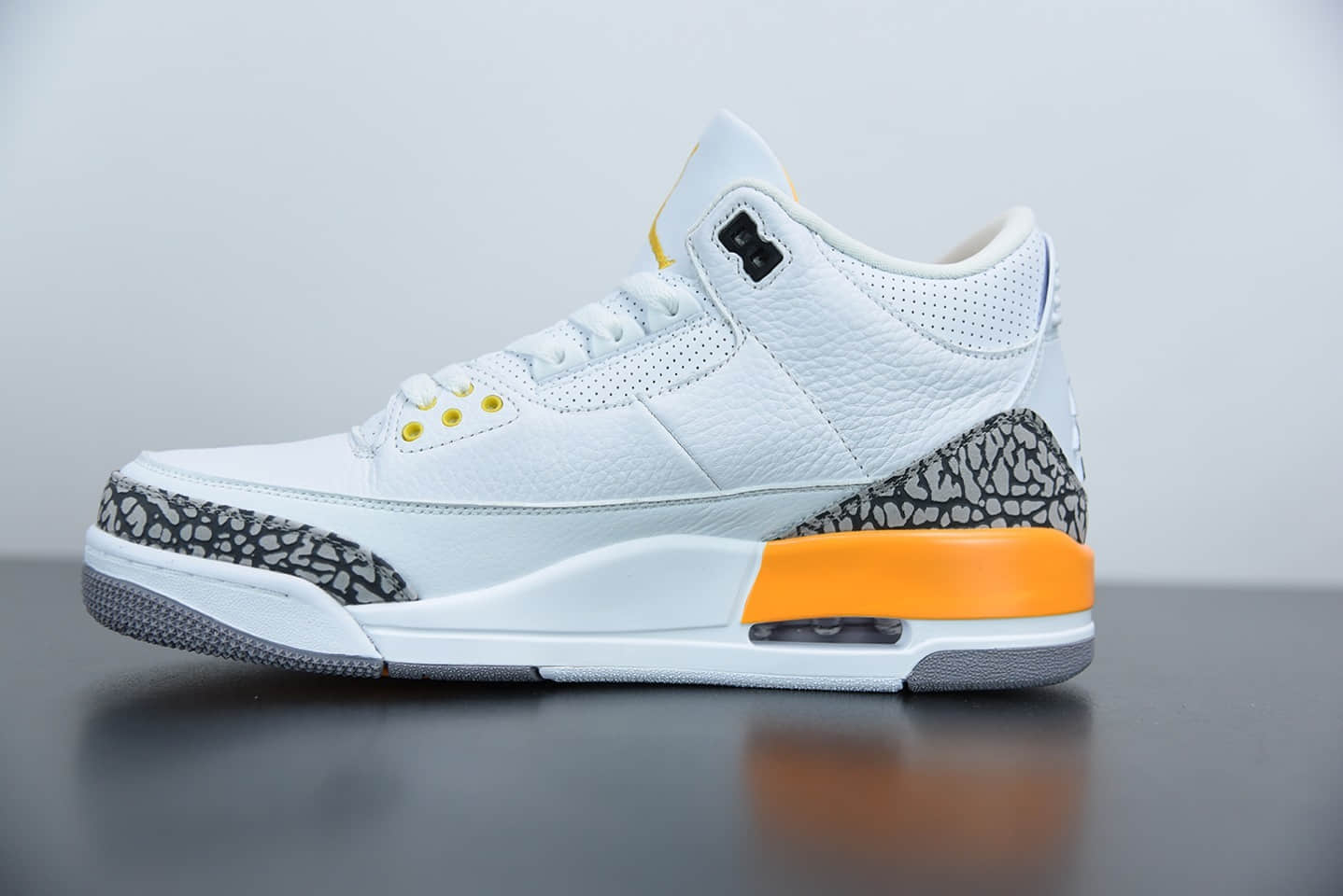 乔丹Air Jordan 3 “Laser Orange”爆裂纹湖人配色篮球鞋纯原版本 货号：CK9246-108