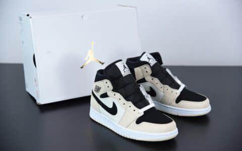 乔丹Air Jordan 1 Mid Barely Orange秋天的奶茶中帮休闲鞋纯原版本 货号：BQ6472-800