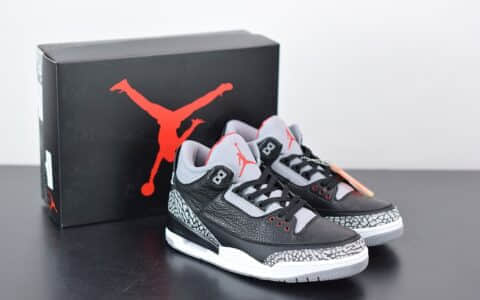 乔丹Air Jordan 3 Retro OG Black Cement复刻黑水泥男子文化篮球鞋纯原版本 货号：854262-001