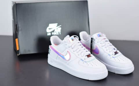 耐克NikeAir Force 1 '07 LV8Good Game电玩英雄联盟S10限量白炫彩镭射魔术贴低帮空军一号休闲板鞋纯原版本 货号：DC0710-191