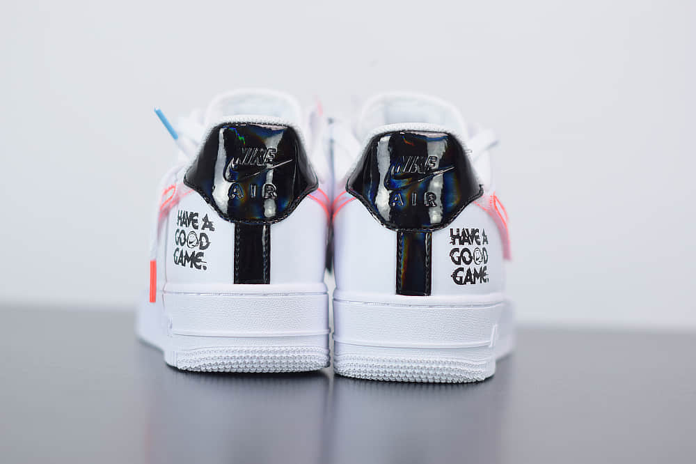 耐克NikeAir Force 1 '07 LV8Good Game电玩英雄联盟S10限量白炫彩镭射魔术贴低帮空军一号休闲板鞋纯原版本 货号：DC0710-191