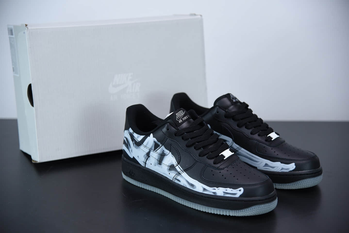 耐克Nike Air Force 1 Skeleton 骨骼万圣节骨头低帮板鞋纯原版本 货号：BQ7541 001