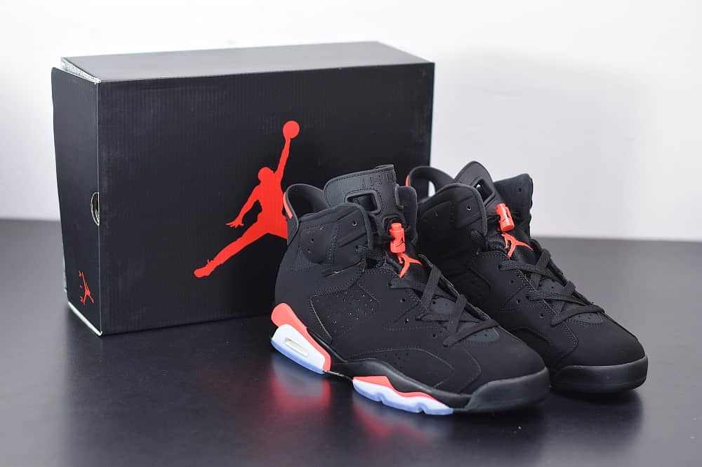 乔丹Air jordan 6 retro infrared 2019 release黑红外线复古休闲文化篮球鞋纯原版本 货号：384664-060