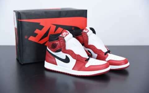 乔丹Air Jordan 1 Mid “Chicago”小芝加哥中帮休闲板鞋纯原版本 货号：554724-173