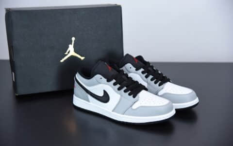 乔丹Air Jordan 1 Low “Light Smoke Grey”低帮小迪奥烟灰板鞋纯原版本 货号：553558-030