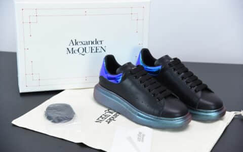 麦昆Alexander McQueen 2020早春款系列变色龙蓝尾松糕鞋纯原版本