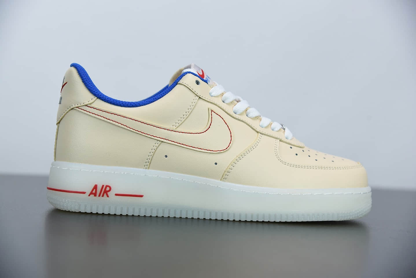 耐克Nike Air Force 1米黄蓝空军一号低帮百搭休闲运动板鞋纯原版本 货号：DH0928-800