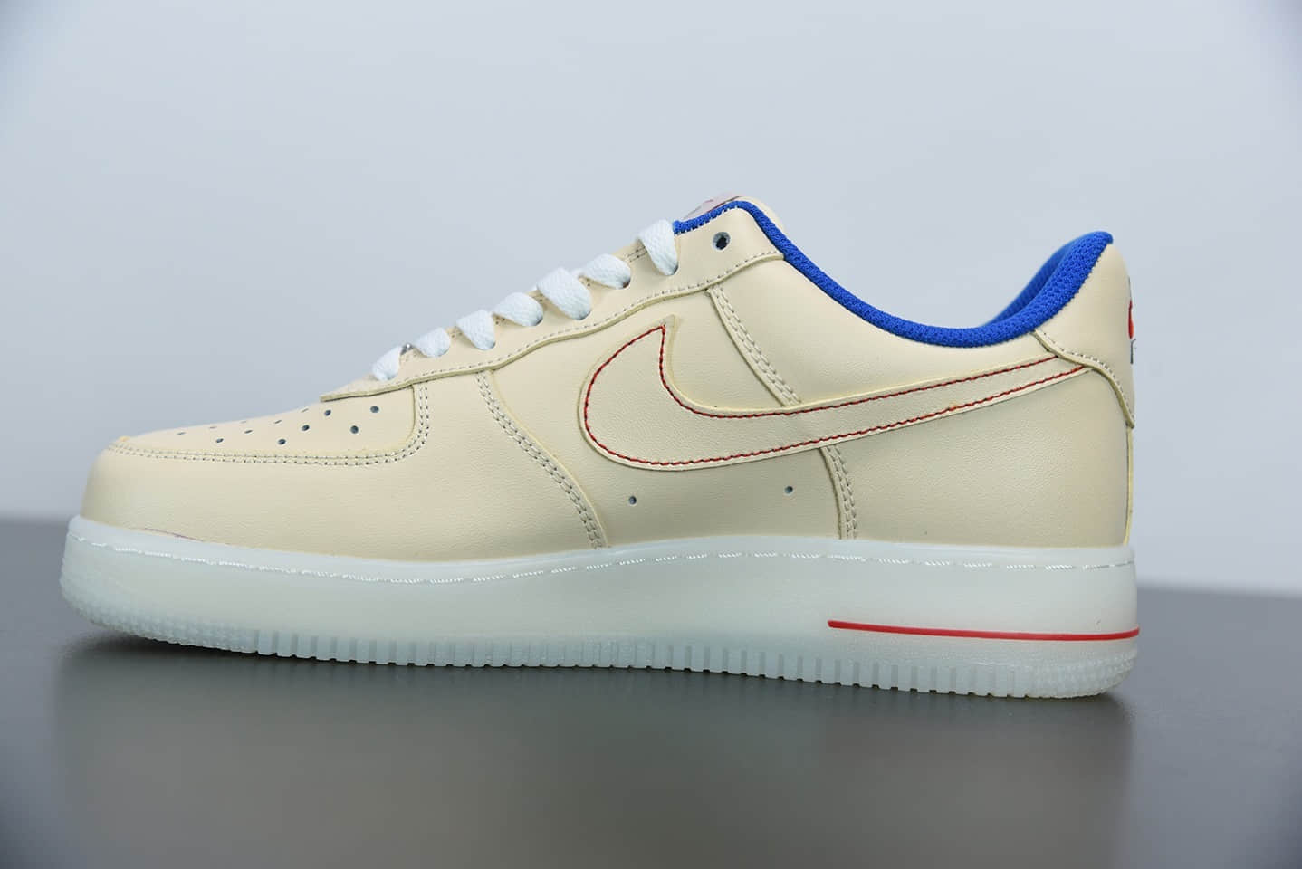 耐克Nike Air Force 1米黄蓝空军一号低帮百搭休闲运动板鞋纯原版本 货号：DH0928-800