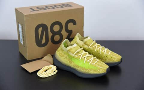 阿迪达斯Adidas Yeezy Boost 380 “Hylte Glow”棕黄色巴斯夫休闲慢跑鞋纯原版本 货号：FZ4990