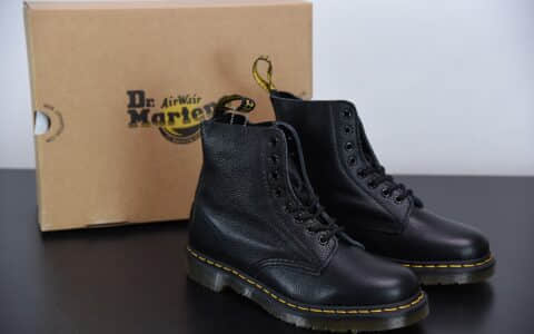 马汀博士Dr. Martens Bex 8-Eye Boot 1460黑色高帮系列复古八孔系带全皮工装马丁靴纯原版本