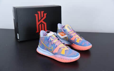 欧文Nike Kyrie 7 EXPRESSIONS 蓝粉艺术主题限定篮球鞋纯原版本 货号：DC0589-003