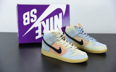 耐克Nike Dunk SB High 蓝橙拼接彩蛋高帮滑板鞋纯原版本 货号：CN8345-001