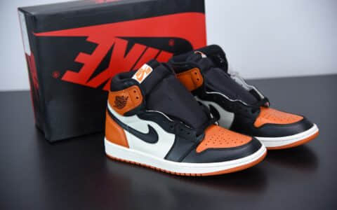 乔丹 Air Jordan 1 Satin Backboard黑橙扣碎丝绸高帮板鞋纯原版本 货号：AV3725-010