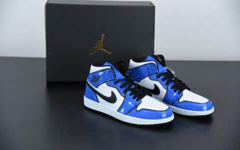 乔丹Air Jordan 1 Mid SE “Signal Blue”二次元小闪电中帮文化篮球鞋纯原版本 货号：DD6834-402