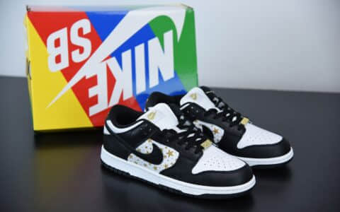 耐克Supreme x Nk SB Dunk Low黑色星星联名款休闲运动滑板鞋纯原版本 货号：DH3228-102