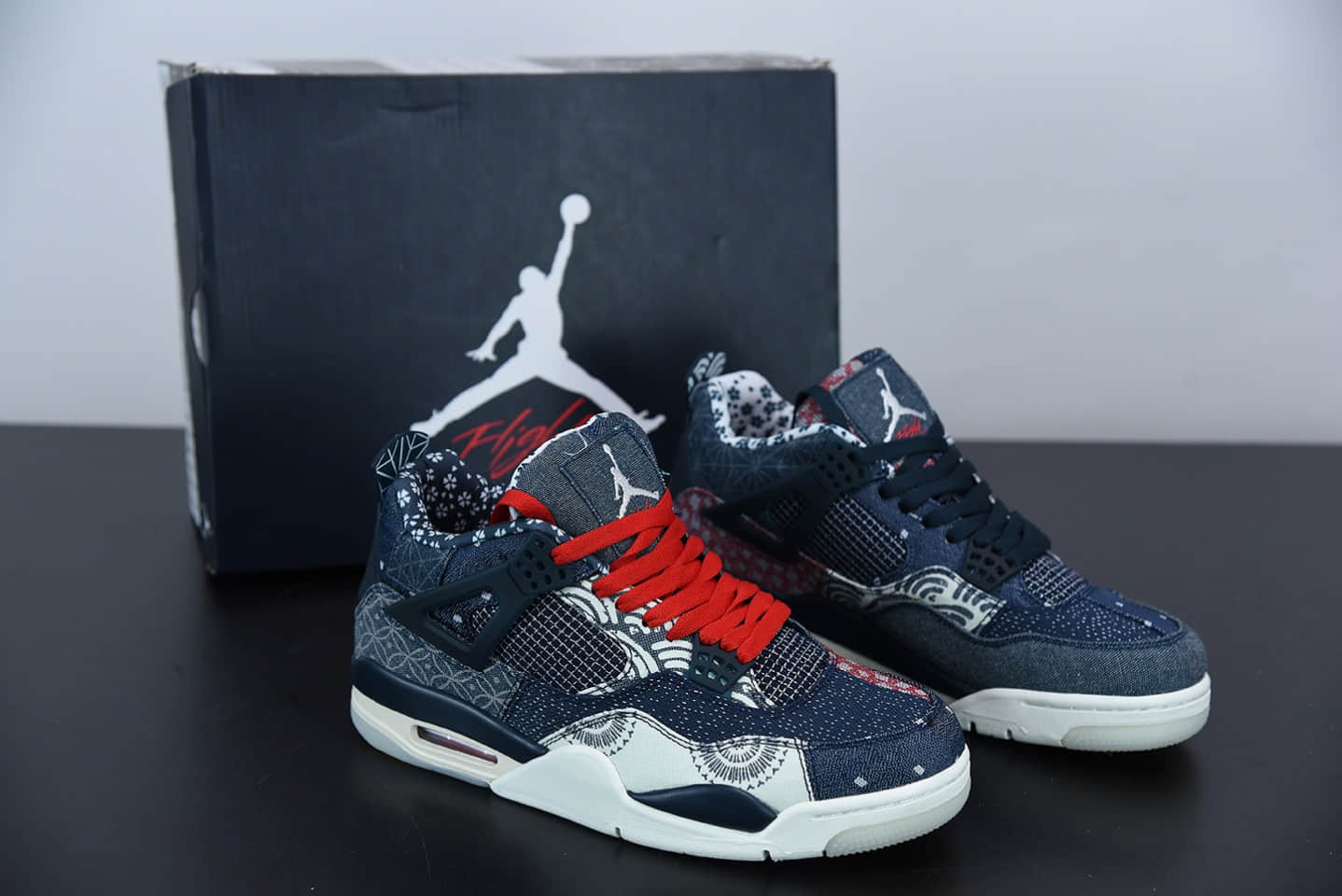 乔丹Air Jordan 4 Retro SE “Sashiko” 刺子绣蓝白牛仔男子文化篮球鞋纯原版本 货号：CW0898-400