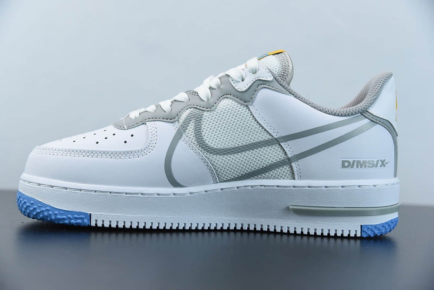 耐克Nike Air Force 1 React DMSX 空军一号白灰蓝解构瑞亚轻量低帮百搭板鞋纯原版本 货号：CT1020-100