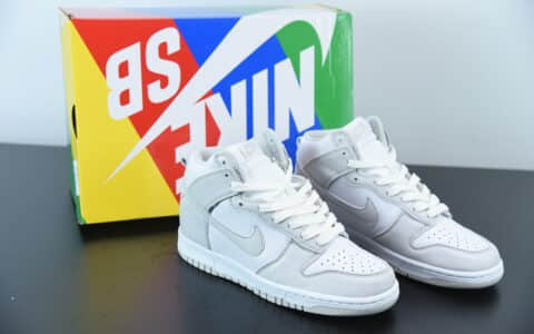 耐克Nike dunk high “Vast Grey” 灰白高帮陈伟霆同款高帮板鞋纯原版本 货号：DD1399-100