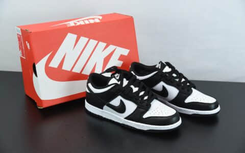 耐克Nike SB Dunk Low RetroWhiteBlack黑白熊猫扣篮系列低帮休闲运动滑板板鞋纯原版本 货号：DD1391-100