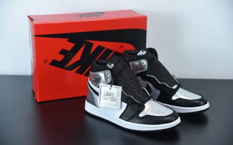 乔丹Air Jordan 1 High OGMetallic Silver小伦纳德黑银脚趾高帮板鞋纯原版本 货号：CD0461-001