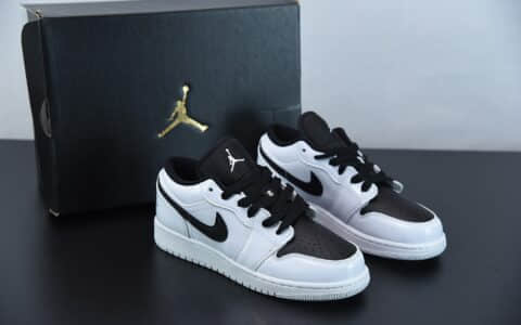 乔丹Air Jordan 1 Low WHITEBLACK 黑白熊猫低帮潮流缓震运动休闲板鞋纯原版本 货号：553560-103