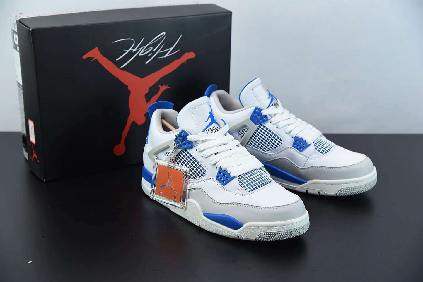 乔丹Air Jordan 4 OG “Military Blue” 白蓝休闲运动文化篮球鞋纯原版本 货号：308497-105