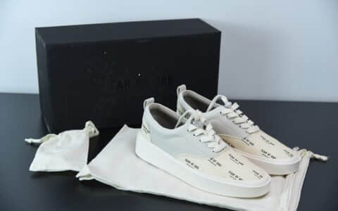 FOG Fear of God 主线101 Lace up 印花logo米白低帮板鞋纯原版本 货号：6H197000SCA