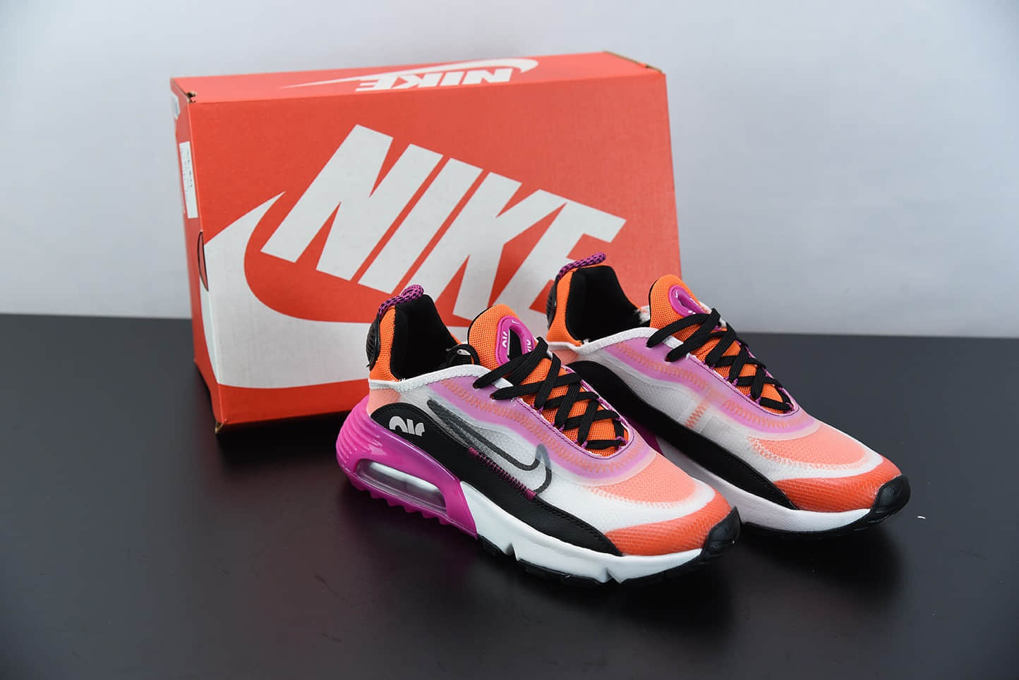 耐克Neymar x Nk Air Max 2090 橘黑紫落日配色缓震气垫鞋耐磨防滑超透气休闲跑步鞋纯原版本 货号：CK2612-500