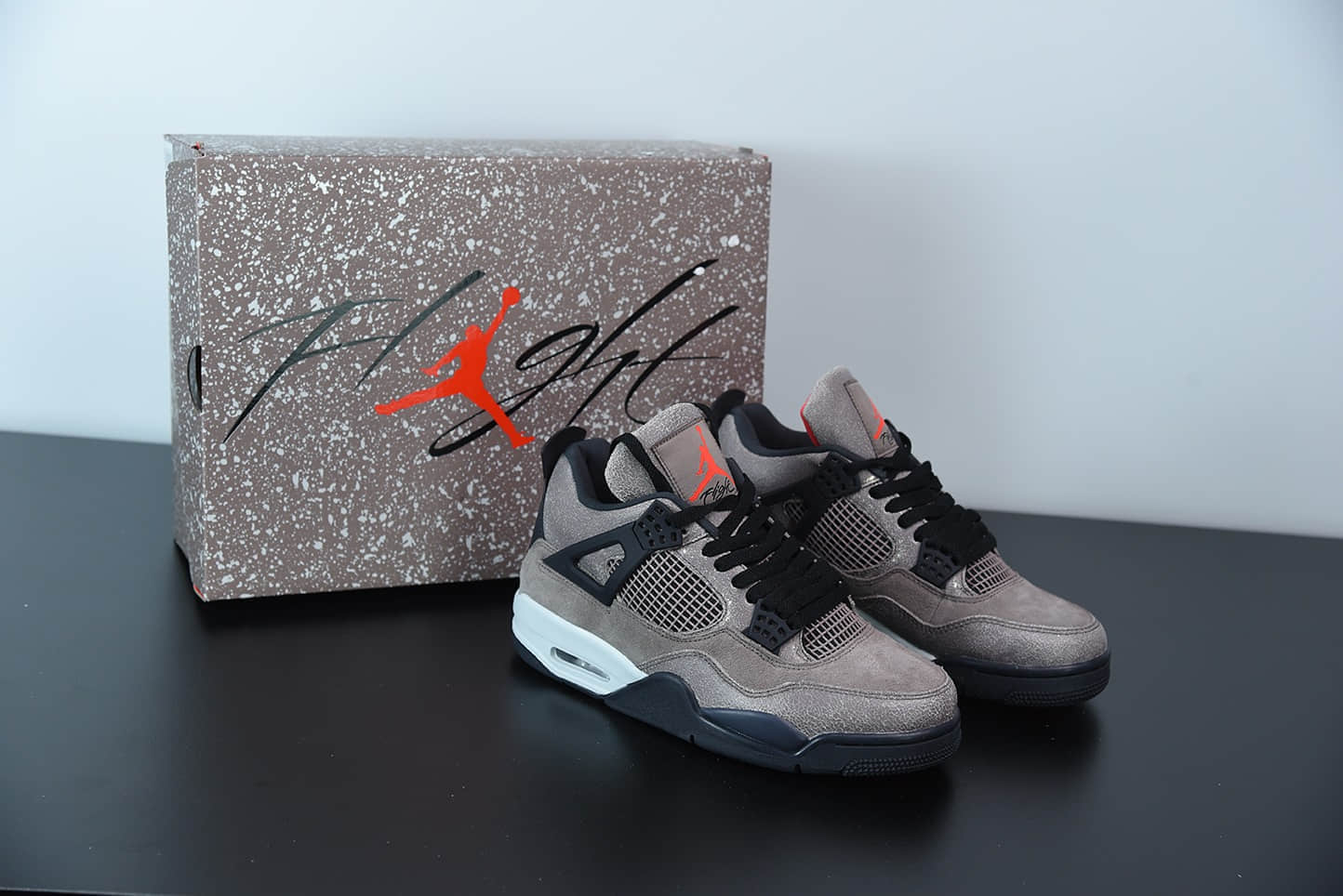 乔丹Air Jordan 4 RetroTaupe Haze麂皮摩卡黑棕小TS中帮复古休闲运动文化篮球鞋纯原版本 货号：DB0732-200