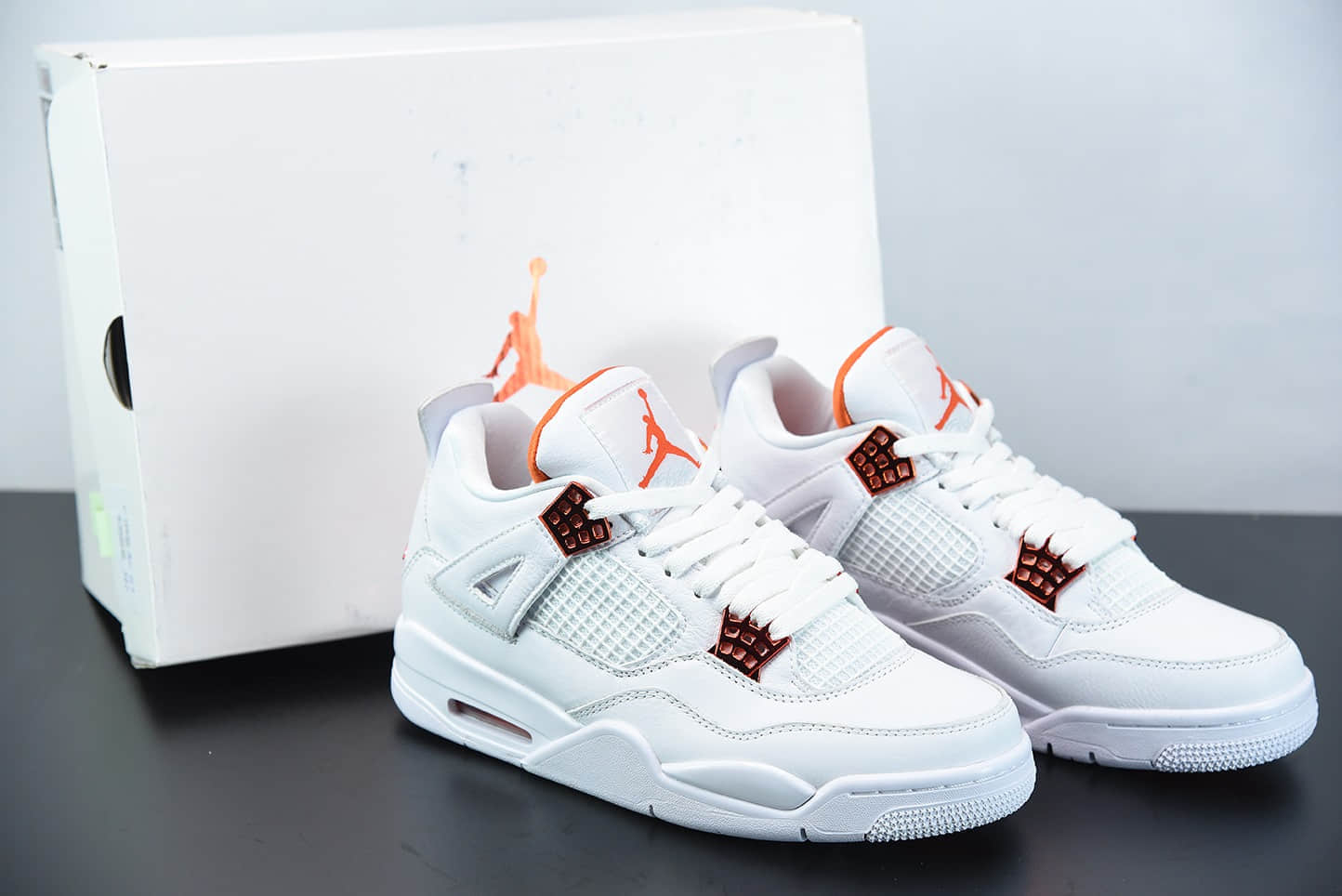 乔丹Air Jordan 4 “Orange Metallic”白橙中帮篮球鞋纯原版本 货号：CT8527-118