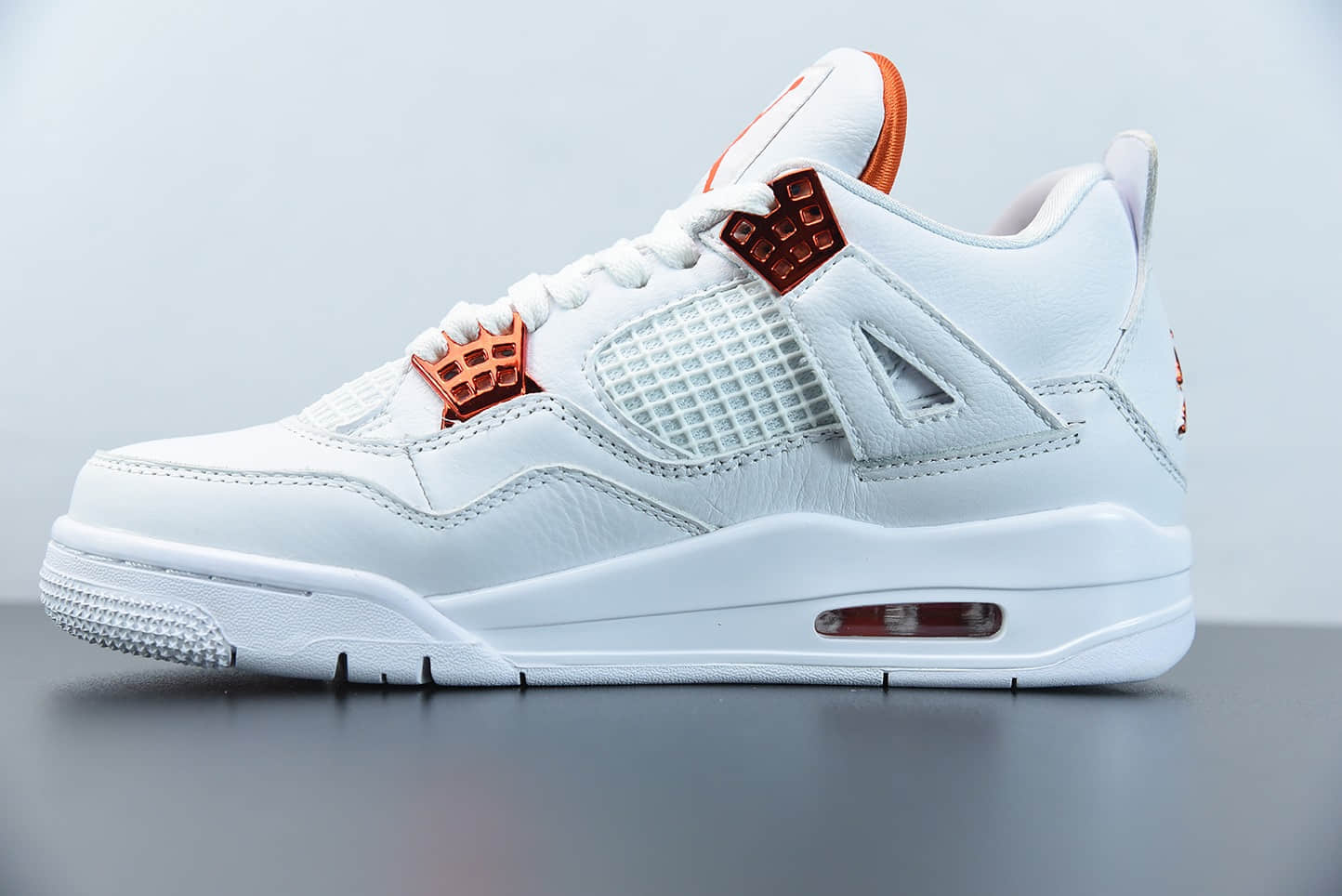 乔丹Air Jordan 4 “Orange Metallic”白橙中帮篮球鞋纯原版本 货号：CT8527-118