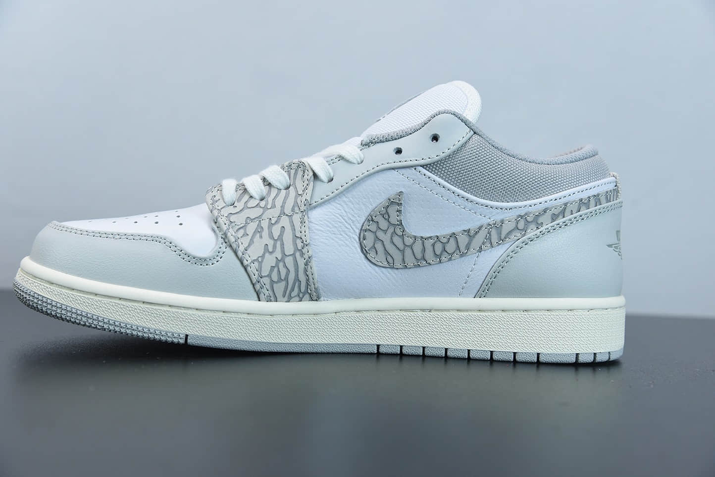 乔丹Air Jordan 1 Low PRM“Elephant Print”灰白大象低帮潮流缓震运动休闲板鞋纯原版本 货号：DH4269-100