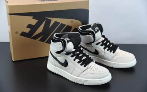 乔丹Air Jordan 1 Zoom Air CMFT“Summit White”珍珠奶茶米白色高帮板鞋纯原版本 货号：CT0979-100