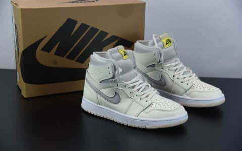 乔丹AIR JORDAN 1 ZOOM AIR CMFT珍珠白配色高帮板鞋纯原版本 货号：CT0979-107