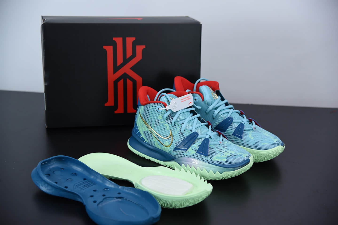 欧文NIKE KYRIE 7SPECIAL FX 电影主题湖水绿气垫篮球鞋纯原版本 货号：DC0589-400