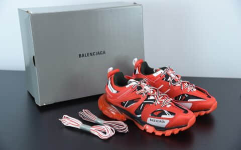 巴黎世家Balenciaga Track Clear Sole低帮网布尼龙运动鞋纯原版本 货号：647742W3BZ16591