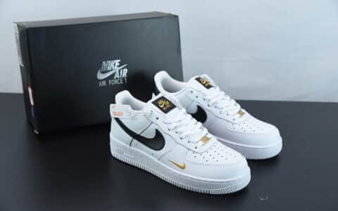 耐克Nike Air Force 1 Low 黑白金配色空军一号低帮休闲板鞋纯原版本 货号：CZ0270-102