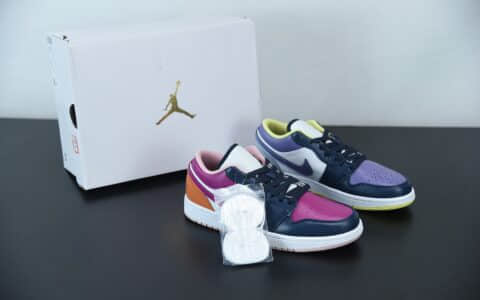 乔丹AIR JORDAN 1 LOW SE AJ1粉紫鸳鸯低帮休闲文化鞋纯原版本 货号：DJ4342-400