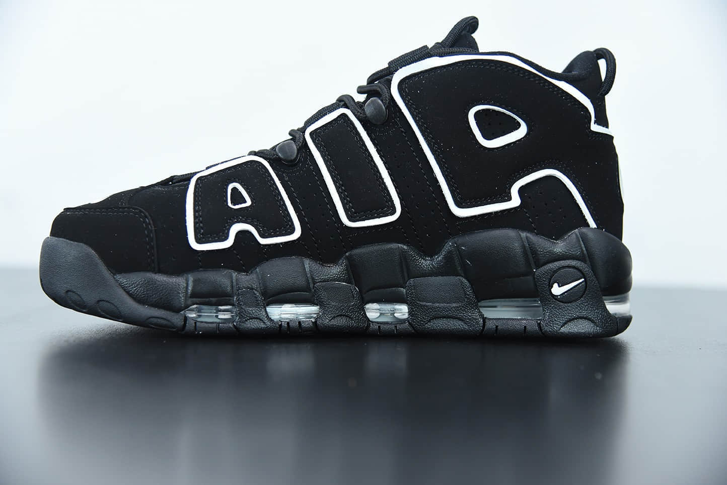 耐克Nike Air More Uptempo ′96 大Air皮蓬黑白篮球鞋纯原版本 货号：414962-002