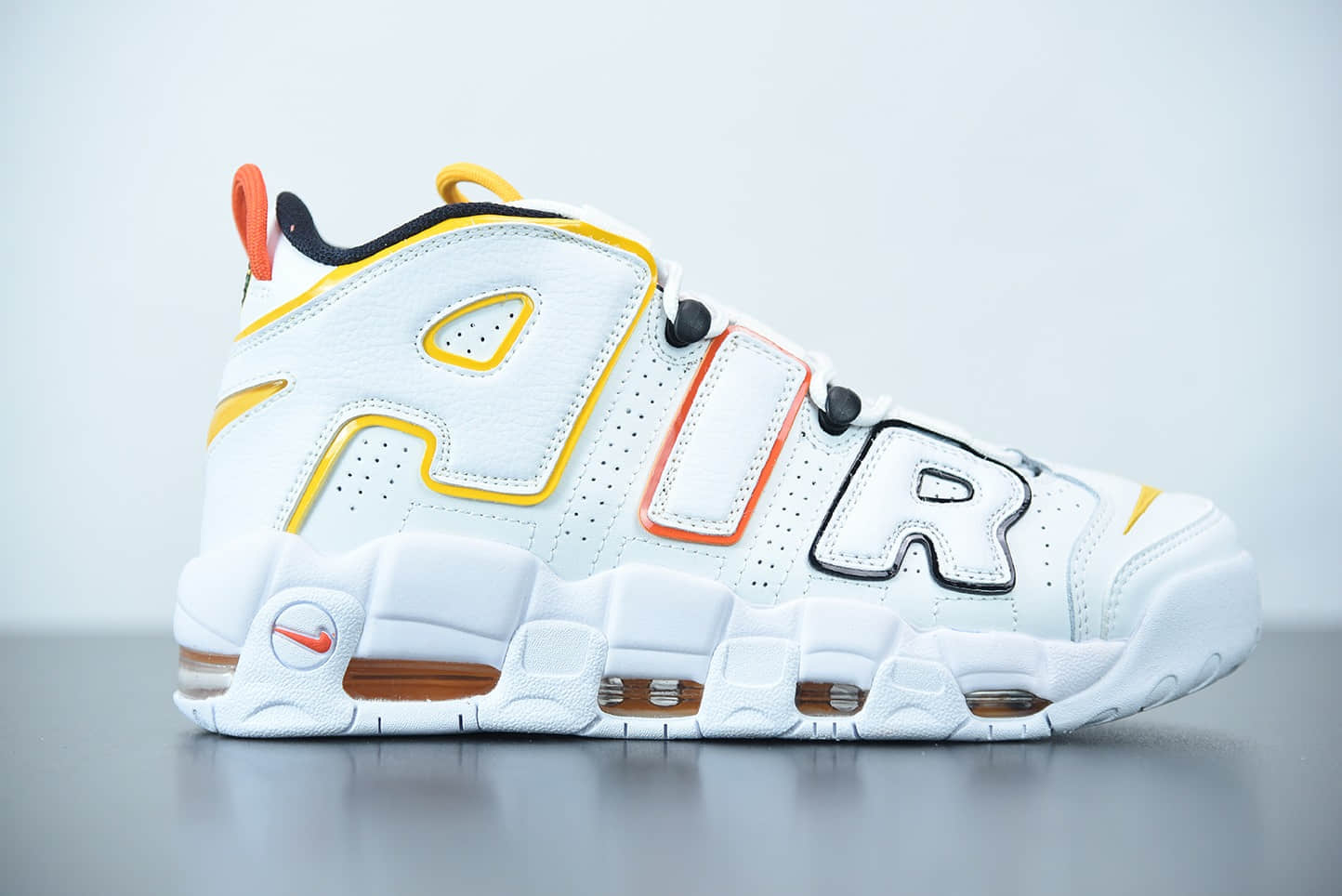 耐克Nike Wmns Air More Uptempo “Rayguns” 外星人白蓝黄大Air皮蓬篮球鞋纯原版本 货号：DD9223-100