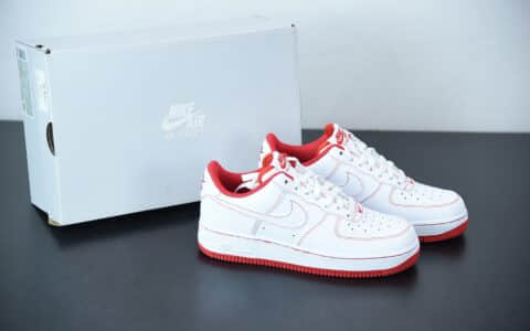 耐克 Nike Air Force 1 Low 白红线条空军一号低帮百搭休闲运动板鞋纯原版本 货号：CV1724-100